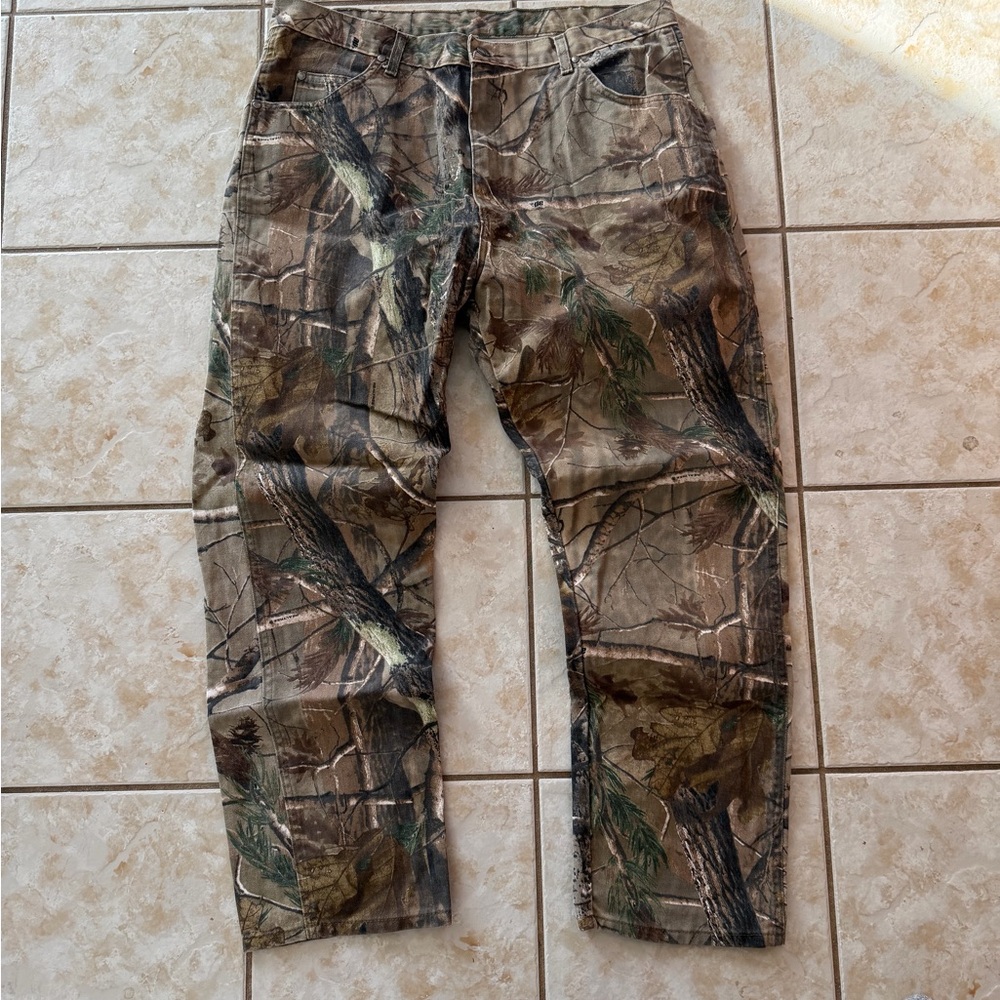 Wrangler Men's Woodland Camo Cargo Pants